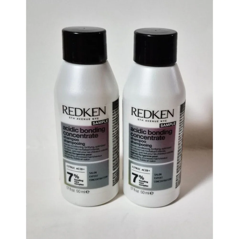 2 x REDKEN Acidic Bonding Concentrate Shampoo 7%  Bonding Care Complex 1.7 fl oz